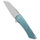 Machinewise Mojave Flipper Folding Knife, 3.50in, S90V, Wharncliffe Blade, Titanium, Blue Handle, w/ Navy Dist Ti, Blue/Gray, 8.375 inch, BHQ-223238
