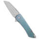 Machinewise Mojave Flipper Folding Knife, 3.50in, S90V, Wharncliffe Blade, Titanium, Blue Handle, w/ Navy Fade Ti, Blue/Gray, 8.375 inch, BHQ-223235