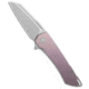 Machinewise Mojave Flipper Folding Knife, 3.50in, S90V, Wharncliffe Blade, Titanium, Pink Handle, Pink/Gray, 8.375 inch, BHQ-223237