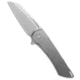 Machinewise Mojave Flipper Folding Knife, 3.50in, S90V, Wharncliffe Blade, Titanium, Gray Handle, Gray/Gray, 8.375 inch, BHQ-223239