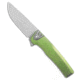 Machinewise MachineWise Sonora Button Lock Knife Green Smooth Ti 3.38" SW S90V, Green, CPM S90V, adult, BHQ-235930