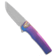 Machinewise MachineWise Sonora Button Lock Knife Ti Rainbow Ripple 3.4" S90V, Spectrum, CPM S90V, adult, BHQ-230307