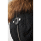 Mackage Akiva Waterproof Down Coat w/ Fur Hood, Black / Natural Fur, Large, Akiva-R-Black-L