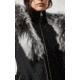Mackage Akiva Waterproof Down Coat w/ Fur Hood, Black / Silverfox Fur, Extra Small, Akiva-XR-Black/Silver-XS