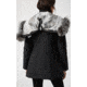 Mackage Akiva Waterproof Down Coat w/ Fur Hood, Black / Silverfox Fur, Extra Small, Akiva-XR-Black/Silver-XS