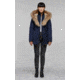 Mackage Akiva Waterproof Down Coat w/ Fur Hood, Navy / Natural Fur, Extra Large, Akiva-R-Navy-XL