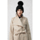 Mackage Doris Classic Knit Hat w/ Fox Fur Pompom - Womens, Black/Black, One Size, Doris-R-Black/Black