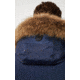 Mackage Nathan Down Bomber Jacket - Mens, Navy / Natural Fur, 46, Nathan-F-Navy-46