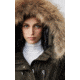 Mackage Rena Twill Parka - Womens, Army / Natural Fur, Extra Small, Rena-DR-Army-XS