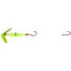 Macks Lure Double Whammy Pro Spinner Rig, 2 Number 4 Hooks, 72in Leader, Chartreuse Scale Smile Blade/Flo Chartreuse Bead, 17801