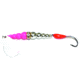 Macks Lure Kokanee Killer Number 6 Single Hook, 48in Leader, Glow White Blade/Hot Pink/Chrome Bead/Hot Cerise Glo Hook, 16208