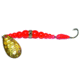Macks Lure Kokanee Killer Number 6 Single Hook, 48in Leader Hammered Brass Blade/Flo Orange Bead/Hot Cerise Glo Hook, 16201