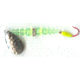 Macks Lure Kokanee Killer Number 6 Single Hook, 48in Leader Hammered Nickel Blade/Flo Chartreuse Bead/Corn Yellow Glo Hook, 16202