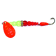 Macks Lure Kokanee Killer Number 6 Single Hook, 48in Leader, Red Blade/Flo Chartreuse/Ruby Bead/Blood Red Glo Hook, 16221