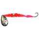 Macks Lure Kokanee Killer Number 8 Single Hook, 48in Leader Hammered Nickel Blade/Flo Orange Bead/Hot Cerise Glo Hook, 16300