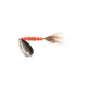 Macks Lure Wedding Ring Glo Fly Series, Size 8, Nickel/Orange/White, 8602