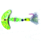 Macks Lure Wedding Ring Pro-Glo Series Spinner, Number 6 Hook 48in Leader, Chartreuse Sparkle Smile Blade/Black/Chartreuse Beads/Chartreuse Hook, 8220