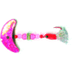 Macks Lure Wedding Ring Pro-Glo Series Spinner, Number 6 Hook 48in Leader, Pink Sparkle Smile Blade/Ruby/Pink Beads/Hot Cerise Hook/Pearl Sparkle Tail, 8200