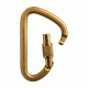 Mad Rock XL Steel Screw Lock Carabiner, Gold 870559005326