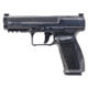 Canik METE-SFT Pistol, 9mm Luger, 4.46 in barrel, black polymer frame, integrated polymer grip, recoil operated semi-automatic, striker single-action, Glock-style trigger safety, fixed white 3-dot, 18 round magazine, CANIK-METE-SFT-FRRMPG