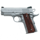 Charles Daly 1911A1-Empire-ECS Pistol, .45 ACP, 3.5 in barrel, stainless steel frame, checkered hardwood grip, recoil operated semi-automatic, single-action, low profile front, dovetailed rear, 6 round magazine, CD-1911A1-EMP-ECS-FRRMPG