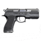 FK BRNO PSD-C Pistol, 7.5 mm FK, 4.25 in barrel, black polymer frame, integrated polymer grip, recoil operated semi-automatic, single-action, frame mounted thumb safety, fixed low profile, 14 round magazine, FK-BRNO-PSD-C-FRRMPG