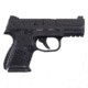 FN Herstal FNS-9-Compact Pistol, 9mm Luger, 3.6 in barrel, black polymer frame, integrated polymer grip, recoil operated semi-automatic, double-action, frame mounted ambidextrous safety, 3-dot fixed, 12 round magazine, FN-FNS-9-CPT-FRRMPG