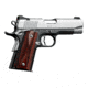Kimber Compact-CDP-II Pistol, .45 ACP, 4 in barrel, matte black anodized alloy frame, rosewood double diamond grip, recoil operated semi-automatic, single-action, fixed tritium 3-dot night, 7 round magazine, KMBR-CPT-CDP-II-FRRMPG
