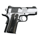 Kimber Eclipse-Ultra-II Pistol, .45 ACP, 3 in barrel, brush-polished stainless steel frame, black &amp; silver laminate grip, recoil operated semi-automatic, single-action, fixed tritium 3-dot night, 7 round magazine, KMBR-EC-UTA-II-FRRMPG