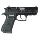 Magnum Research Baby-Eagle-Semi-Compact Pistol, 9mm Luger, 3.93 in barrel, black polymer frame, integrated polymer grip, recoil operated semi-automatic, double-action, fixed combat, 15 round magazine, MRBBEGLSEMICPT3-FRRMPG