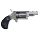 North American Arms Wasp Revolver, .22 Winchester Magnum Rimfire, 1.625 in barrel, stainless steel frame, black rubber grip, revolving chamber, single-action, no manual safety, fixed blade and notch, 5 round magazine, NAA-WASP-2-FRRMPG
