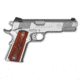 Springfield Armory 1911-A1-Loaded-Stainless Pistol, 9mm Luger, 5 in barrel, stainless steel frame, checkered cocobolo grip, recoil operated semi-automatic, single-action, Novak Low Mount, 9 round magazine, SA1911A1LDST2-FRRMPG