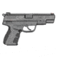 Springfield Armory XD-E Pistol, 9mm Luger, 4.5 in barrel, black polymer frame, integrated polymer grip, recoil operated semi-automatic, double-action, frame mounted ambi decock/safety, fiber-optic front, 2-dot rear, 8 round magazine, SAXDE4-FRRMPG