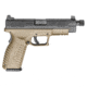 Springfield Armory XD-M-Threaded-Barrel Pistol, .45 ACP, 5.3 in barrel, dark earth polymer frame, integrated polymer grip, recoil operated semi-automatic, white 3-dot, 13 round magazine, SAXDMTHB-FRRMPG