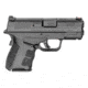 Springfield Armory XD-S-Mod-2 Pistol, 9mm Luger, 3.3 in barrel, black polymer frame, integrated polymer grip, recoil operated semi-automatic, fiber optic front, fixed 2 dot rear, 7 round magazine, SAXDSMOD.23-FRRMPG
