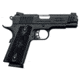 Taurus 1911-Commander Pistol, .45 ACP, 4.2 in barrel, matte black finish steel frame, checkered black grip, recoil operated semi-automatic, single-action, grip safety, manual thumb safety, Novak, 8 round magazine, TRS-1911-CMDR-FRRMPG