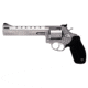 Taurus 455-Tracker Revolver, .45 ACP, 6.5 in barrel, stainless steel frame, black ribbed rubber grip, revolving chamber, double-action, trigger actuated transfer bar, fixed front, adjustable rear, 5 round magazine, TRS-455-TRK-3-FRRMPG