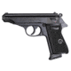 Walther PP Pistol, .32 ACP, 3.9 in barrel, blued finish steel frame, black plastic grip, blowback operated semi-auto, double-action, slide mounted decock lever, fixed blade and notch, 8 round magazine, WA-PP-FRRMPG