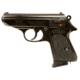 Walther PPK Pistol, .32 ACP, 3.25 in barrel, blued finish steel frame, black plastic grip, blowback operated semi-auto, double-action, slide mounted decock lever, fixed blade and notch, 7 round magazine, WA-PPK-2-FRRMPG
