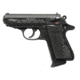 Walther PPK-S Pistol, .32 ACP, 3.35 in barrel, blued finish steel frame, black plastic grip, blowback operated semi-auto, double-action, slide mounted decock lever, red dot front, red line rear, 8 round magazine, WA-PPK/S-FRRMPG