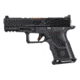 ZEV Technologies OZ9c-Hyper-Comp Pistol, 9mm Luger, 4 in barrel, black polymer frame, integrated polymer grip, recoil operated semi-automatic, striker single-action, fixed blade and notch, 15 round magazine, ZEV-OZ9C-HPR-CMP-FRRMPG