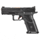 ZEV Technologies OZ9c-Elite-X-Grip Pistol, 9mm Luger, 4 in barrel, black polymer frame, integrated polymer grip, recoil operated semi-automatic, striker single-action, fiber-optic front, 17 round magazine, ZEVOZ9CELTXGRIP-FRRMPG