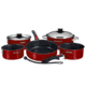 Magma Nesting Cookware Set - Red + Cooking Utensils, nesting-cookware-set-red-cooking-utensils