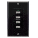 Magnadyne Wc-Usb-B Wall Mount USB Charger With 4-Ports, Black, WCP-USB-B