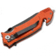 Magnum EMS Rescue Folding Knife, 3.39inm 440A, Serrated Blade, Aluminum Orange Handle, 01LL472