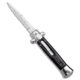 Mago 9" Mago Stiletto OTF Automatic Knife Black Marble Acrylic 3.75" Polish, Black, Stainless Steel, adult, BHQ-179209