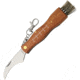MAM Mushroom Knife Folding Knife,2.75in,German Steel,Brown,Beechwood Handle MAM2590