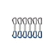 Mammut Workhorse Keylock 12 cm 6-Pack Quickdraws, Straight Gate/Bent Gate Key Lock, Grey-Blue, 12 cm, 2040-02571-33275-74