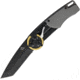 Mantis Gearhead Linerlock Brass Tanto Folding Knife, 3 stonewash finish 440C stainless tanto blade, Gray aluminum handle, GH2026T