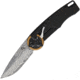 Mantis Gearhead Linerlock Dam Folding Knife, 3 Damascus steel drop point blade, Black aluminum handle, GH2027DP